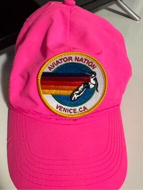 Aviator Nation Hot Pink Patch Baseball Cap